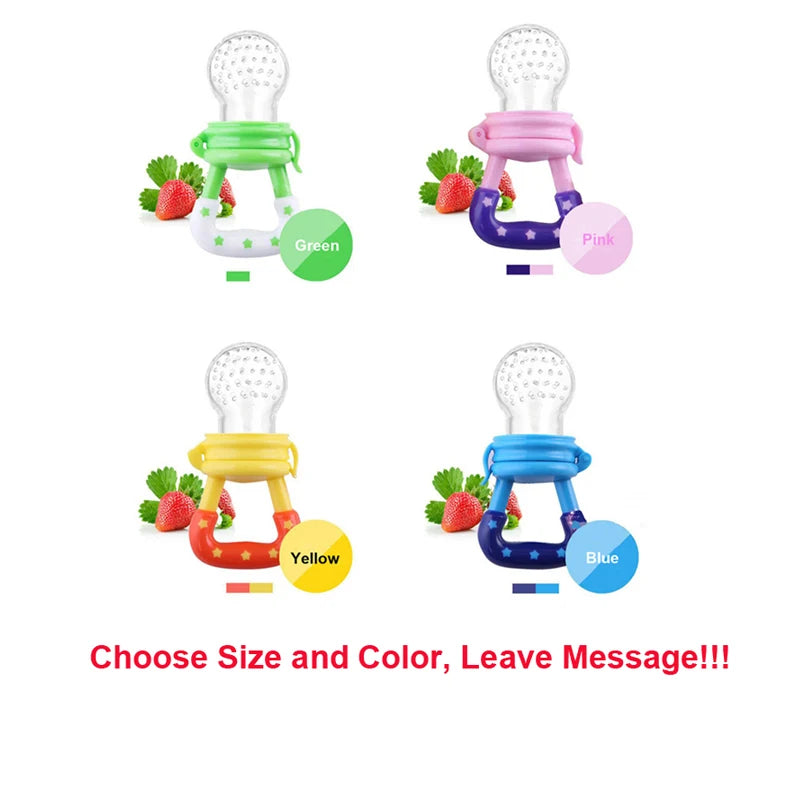 30pcs/lot Baby Fruit Pacifier Feeder Bottle Silicone Fresh Food Milk Nibbler Dummy Nipple Pacifier Clip free ePacket to Brazil