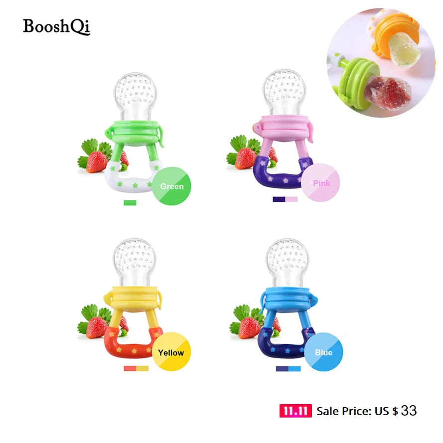 30pcs/lot Baby Fruit Pacifier Feeder Bottle Silicone Fresh Food Milk Nibbler Dummy Nipple Pacifier Clip free ePacket to Brazil
