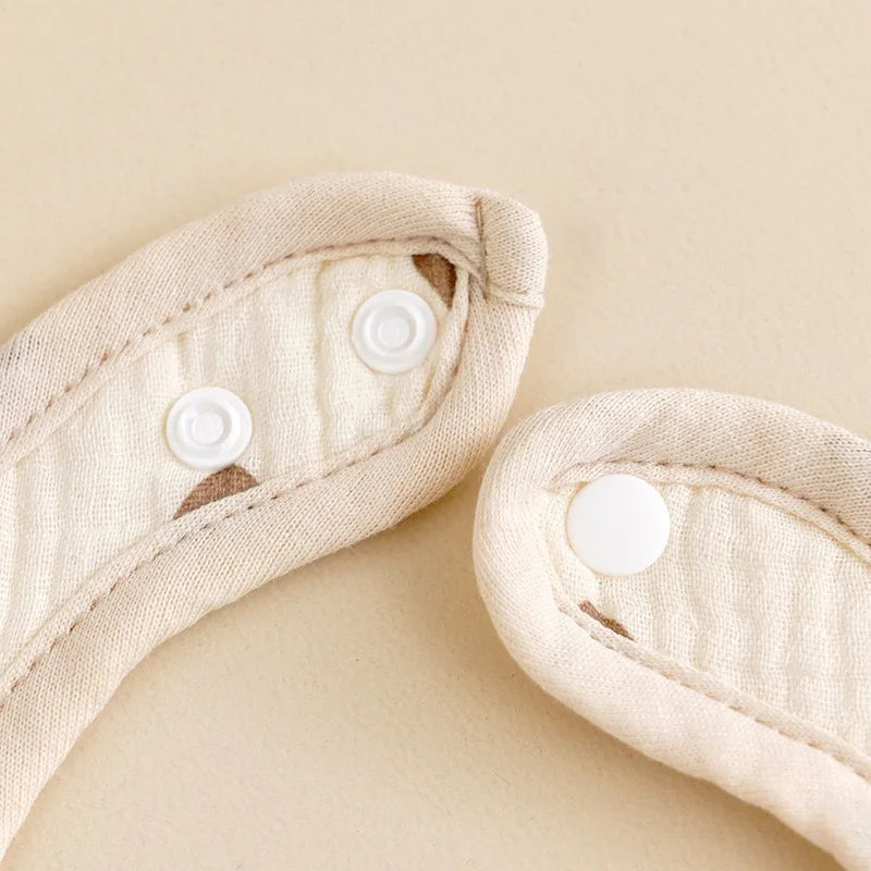 2PCS Thicken Cotton Bibs Newborn Baby Infant Bib Burp Cloths Bandana Toddler Kids Boy Girls Feeding Saliva Towel Baby Stuff