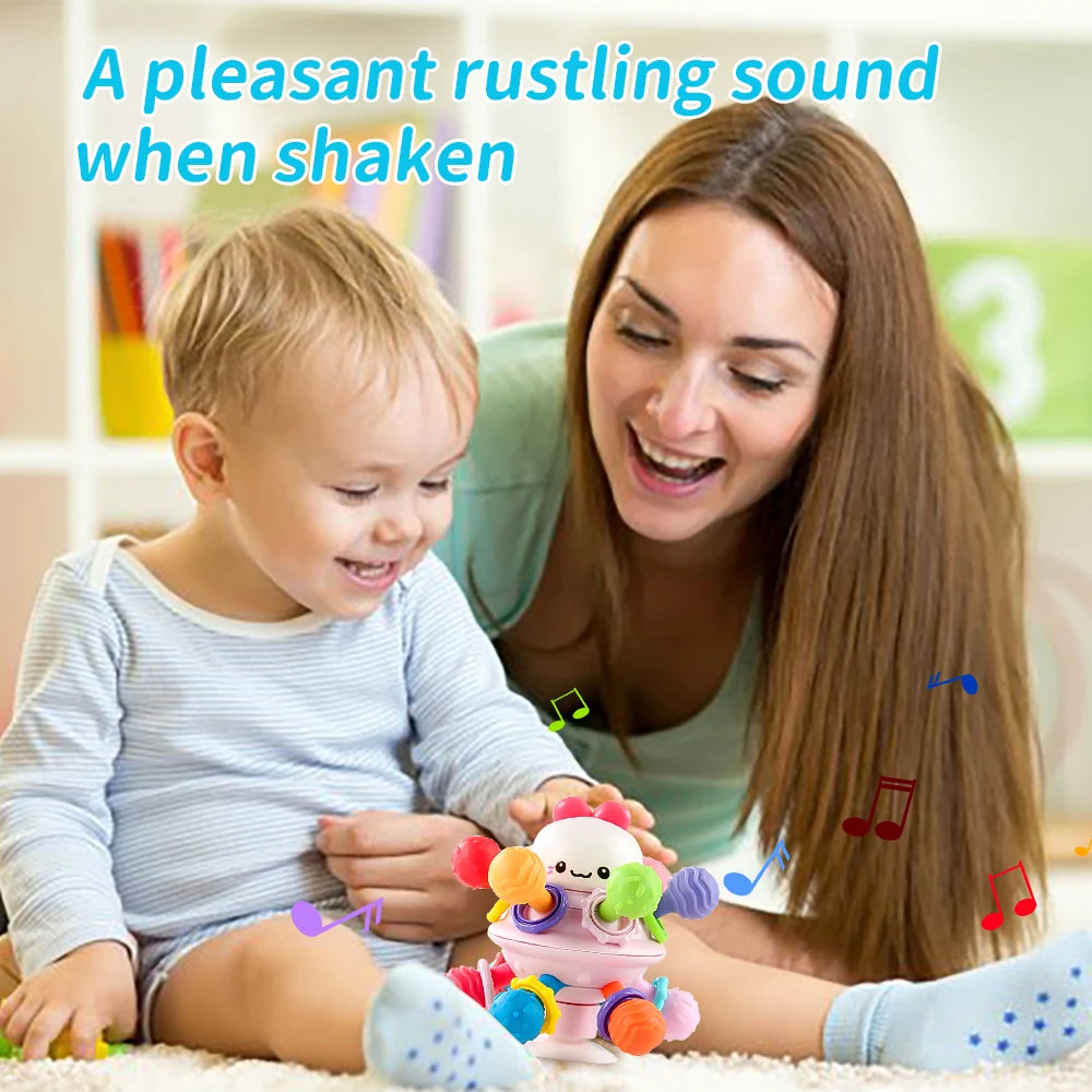 Manhattan Atomic Ball Silicone Baby Teether Soft Rubber Grasping Toy Early Education Baby Grasping Training Developmental Toy