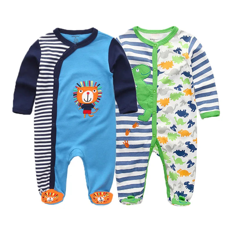 2 Pcs/Lot Baby Rompers Newborn Boy Girl Long Sleeves Clothing Set Spring Autumn Infant Onesies Clothes Christmas Valentine's Day