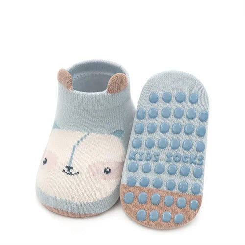 Lawadka Newborn Baby Socks Anti Slip Cotton Cartoon Toddler Floor Short Socks For Girls Boys Casual Infant's Home Sock Autumn