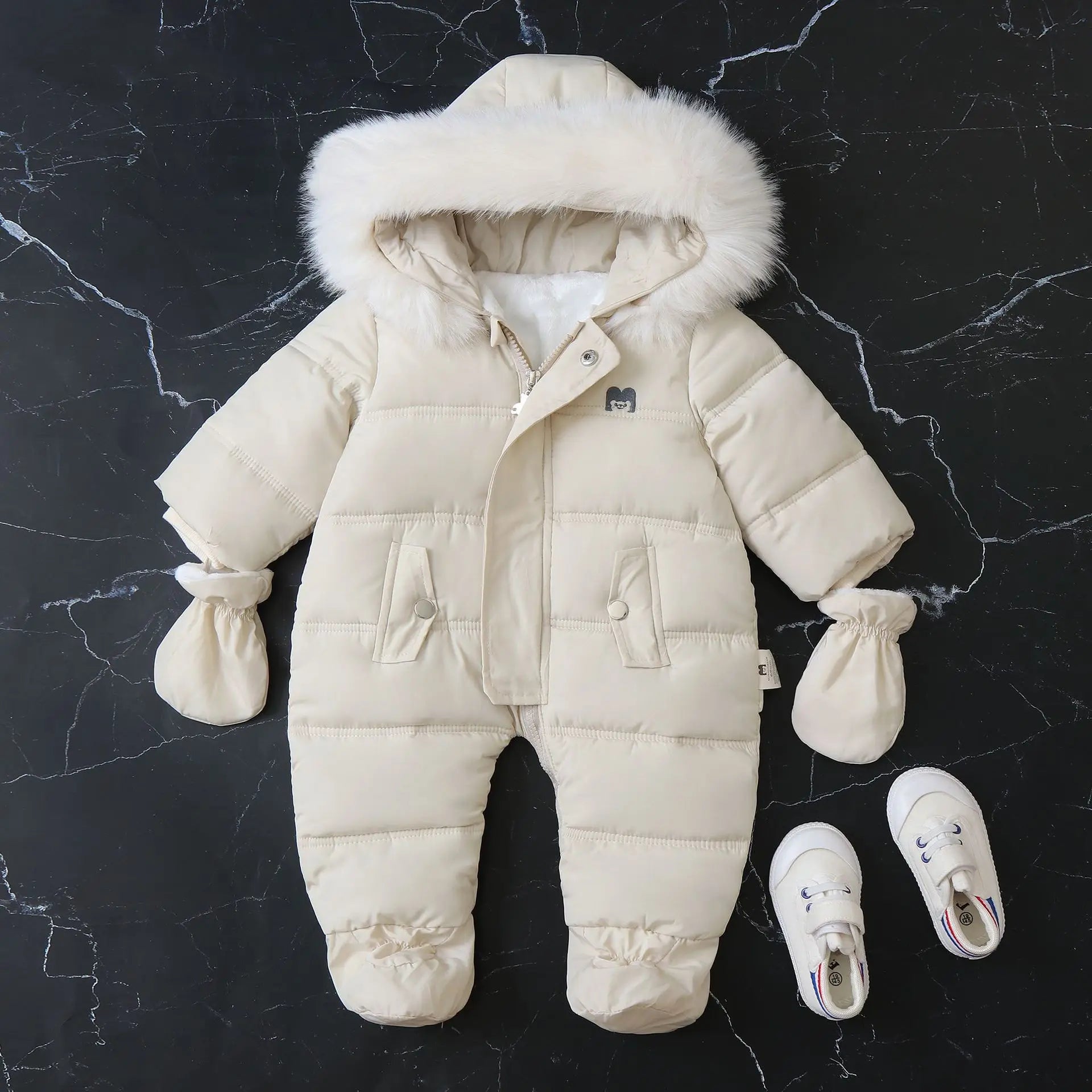 Winter Baby Jumpsuit Plus Velvet Warm Hooded Newborn Baby Girl Overalls  Infant Boy Snowsuit Toddler Romper Outfit 0-2 Years