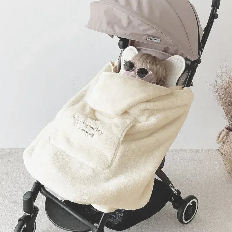 Baby Carrier Baby Carrier Ergonomic Soft Baby Blanket Coral Fleece Quilt   Winter Windproof Warm Kids Blankets