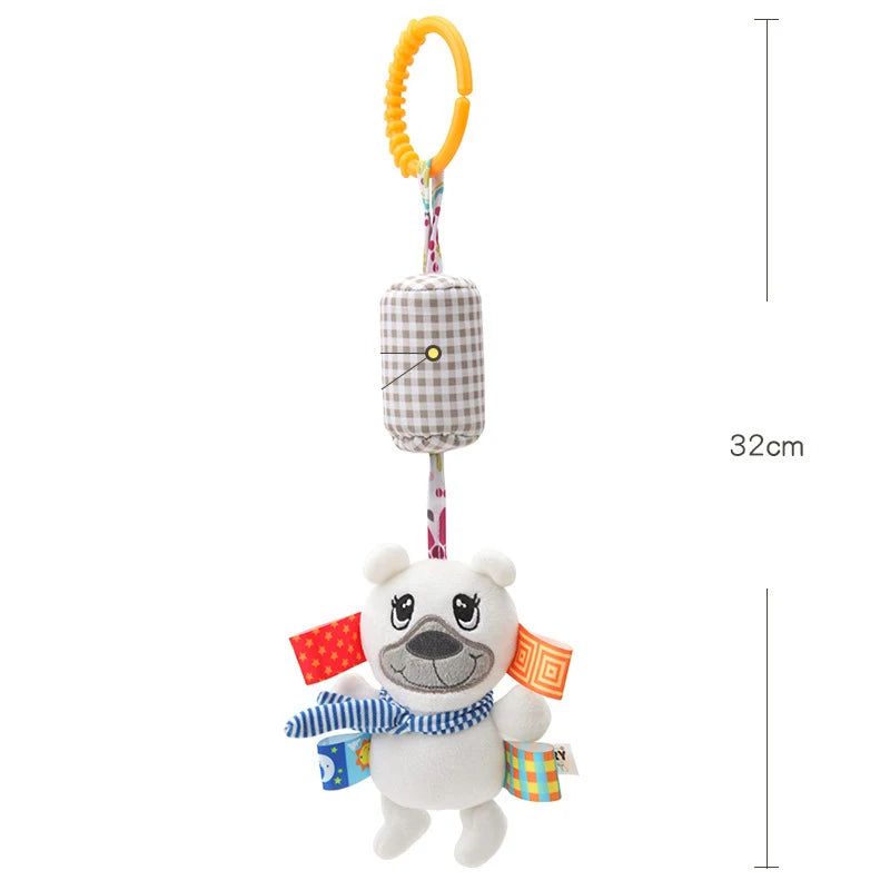 Baby Rattles Hanging Toys for Car Seat Crib Stroller Gym Montessori Sensory Plush Toys for Baby 0-12 Months with Teether Newborn
