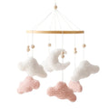 Baby Crib Mobile Rattle Toy 0-12Months Infant Soft Felt mobile Teddy Velvet Bear Bed Bell Hanging Toy Holder Bracket Crib Toy
