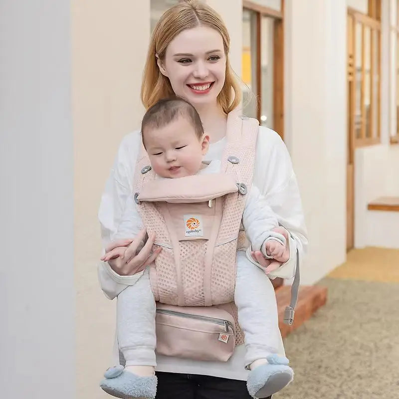 Baby Carrier Cotton Ergonomic Backpacks Holder Shoulder Waist Belt Sling Toddler Outdoor Holding Front and Back Universal