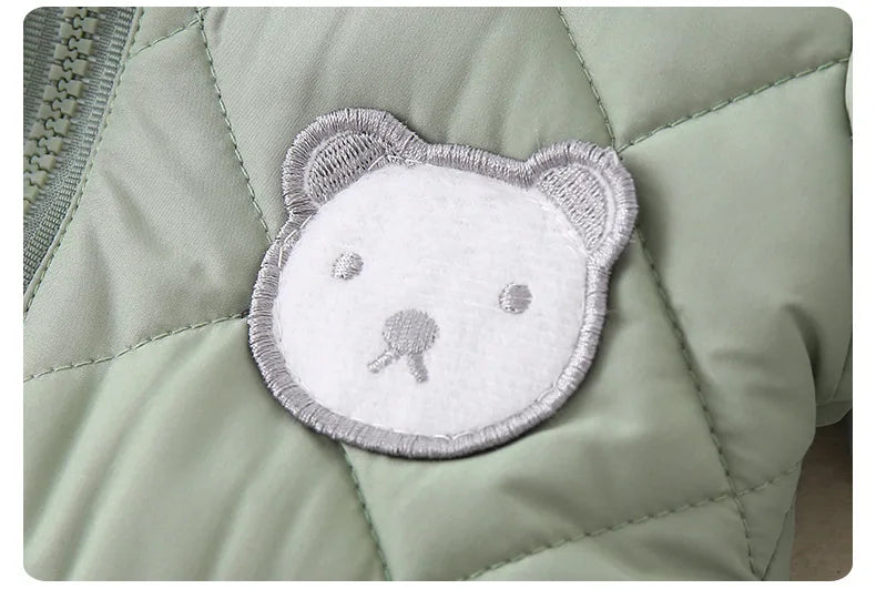 Autumn Winter Baby Quilted Romper - Newborn Thickened Warm Onesie Cotton Outerwear Toddler Creeper