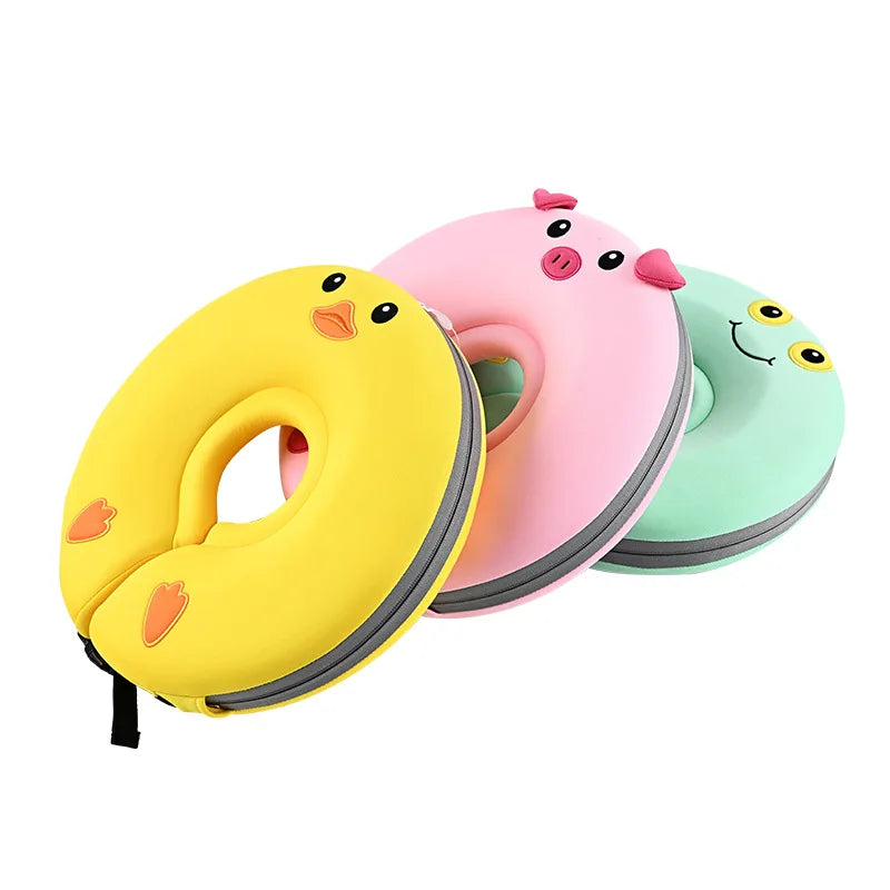 0-6Month Baby Neck Float Ring Non-Inflatable Baby Neck Swim Ring Circle Newborn Bath Toy Swim Trainer Swimming Pool Accessories