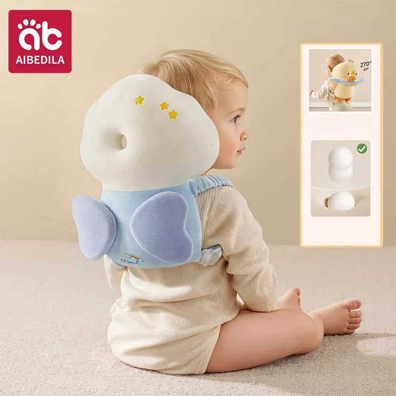 AIBEDILA 3-Sided Anti-Fall Safety Pad Cute Animal Baby Head Back Protector Pillow for Crawling Walking Toddlers 0-3T Gifts