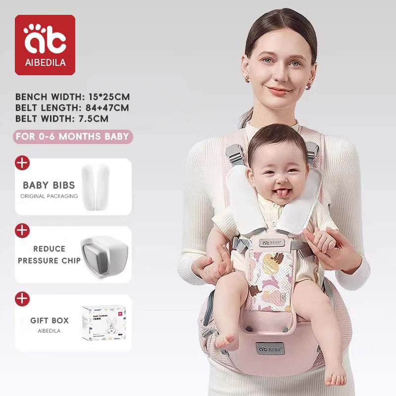 AIBEDILA Ergonomic Baby Carrier Kangaroo Sling Infant Wrap 0-6 Months Back Front Facing Backpack Style Newborn Bag