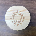 4 Sets Wooden Baby Tooth Storage Box Fetal Hair Keepsake Newborn Birthday Memory Tooth Box Kids Growth Souvenir