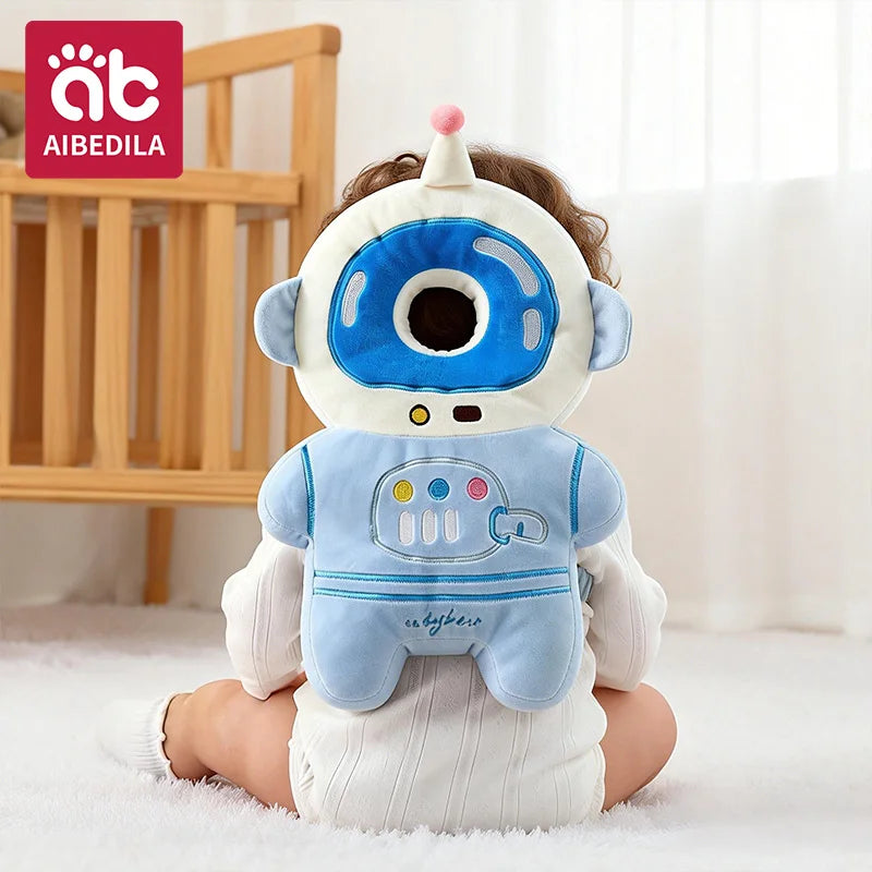 AIBEDILA Cartoon Astronaut Baby Anti-Fall Pad Head Back Protector Pillow for Newborn Infant Toddler Safety Protection Cushion