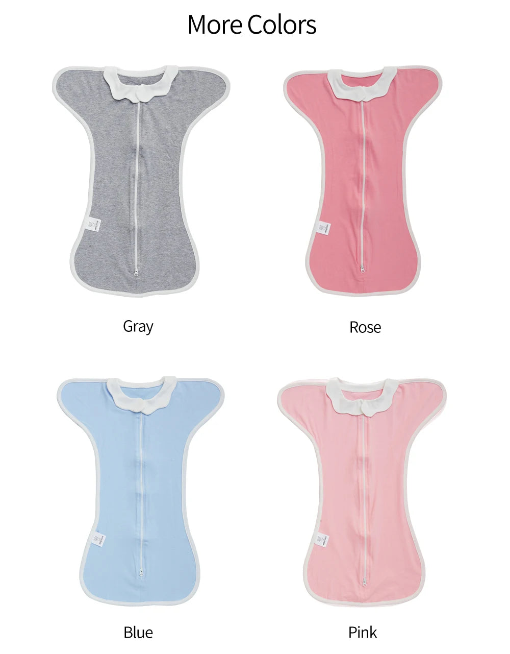 Newborn Baby Swaddle Raised Hand Anti-shock Swaddle Blanket Double Zipper Newborn Baby Cotton