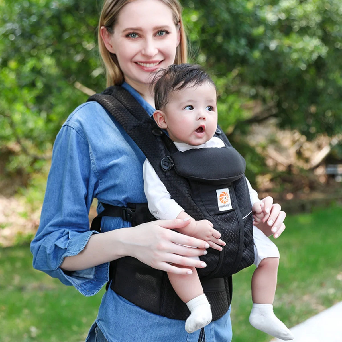 Baby Carrier Cotton Ergonomic Backpacks Holder Shoulder Waist Belt Sling Toddler Outdoor Holding Front and Back Universal