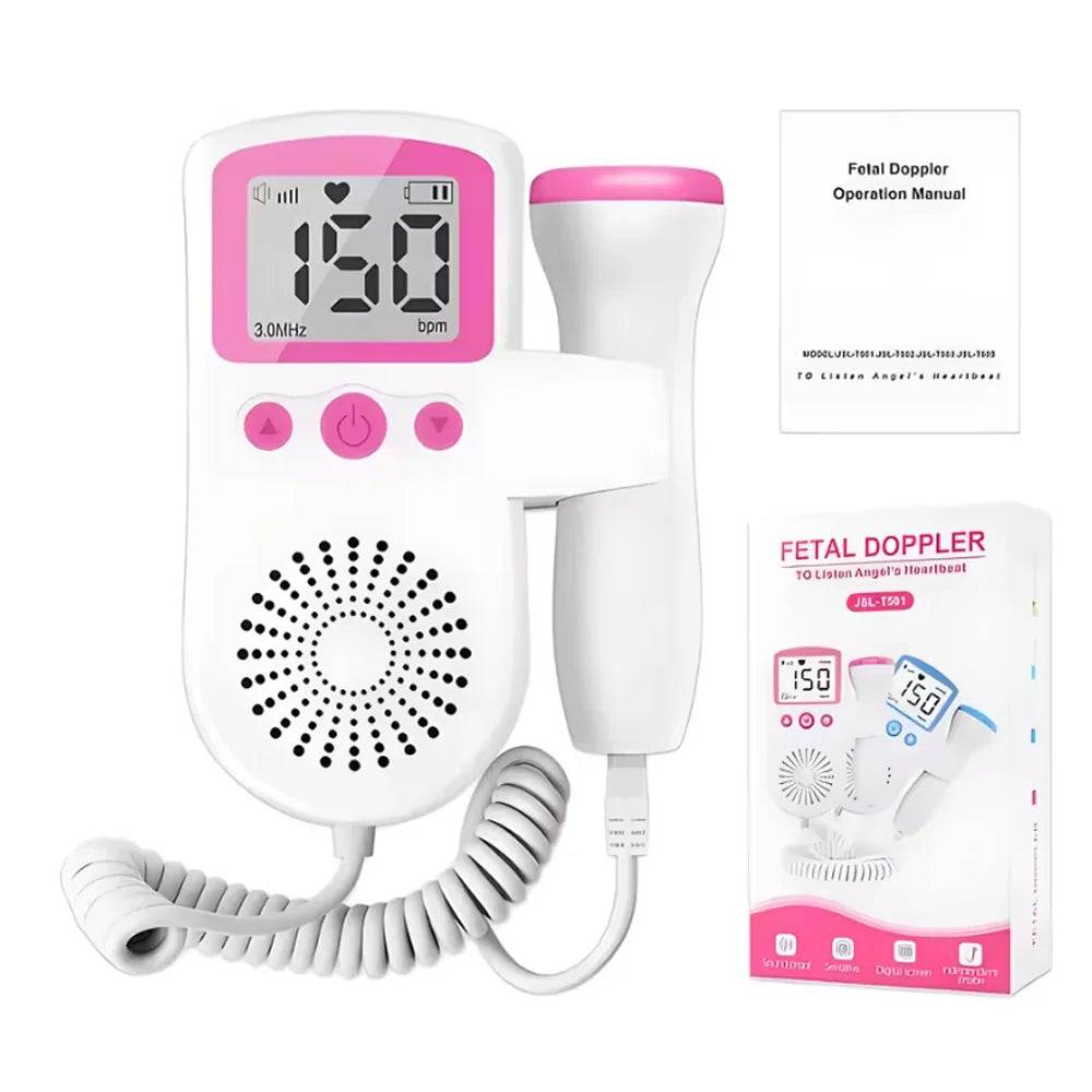 Baby Doppler Fetal 3MHz Baby Heart Rate Detector Pregnancy Stethoscope Heartbeat Monitor For Pregnant Women Baby Newborn Items