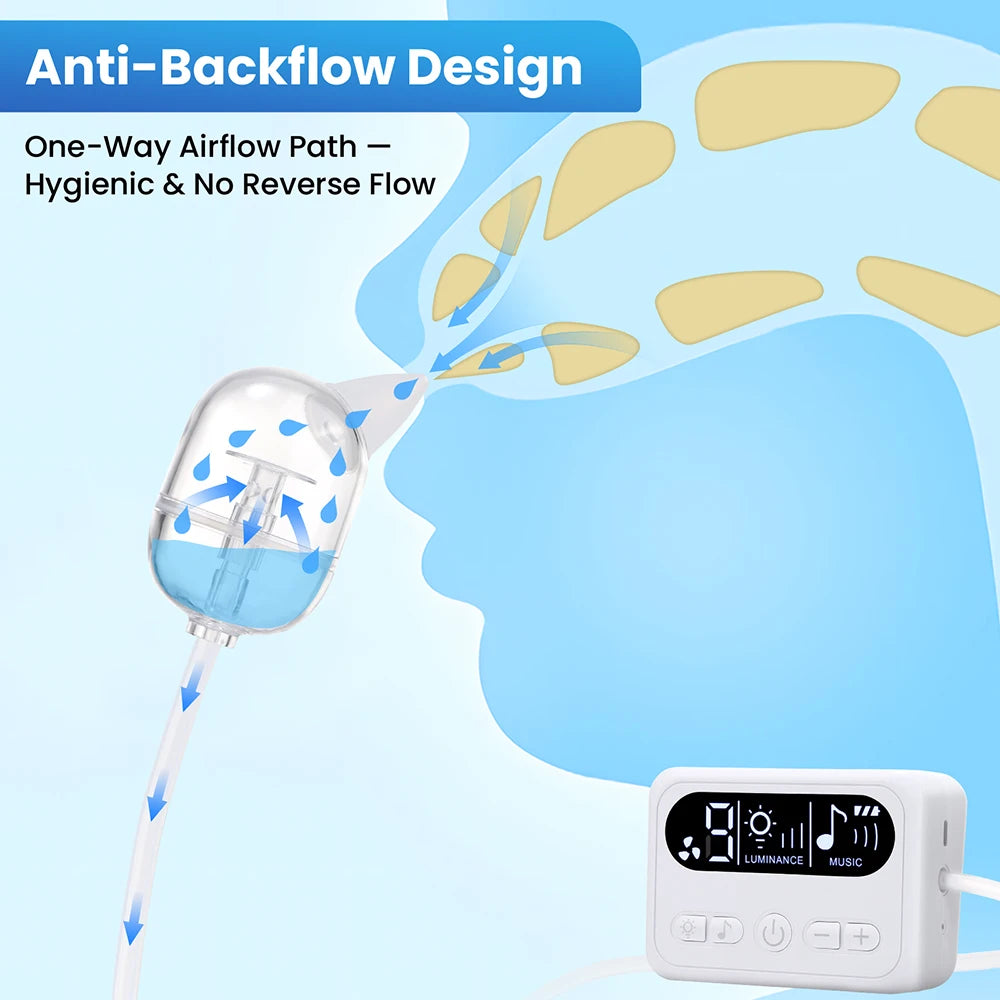 Baby Nasal Aspirator,Built-in Music,3 Soft Silicone Nozzles,Newborns Electric Nose Cleaner,Gentle Nose Booger Sucker for Infants