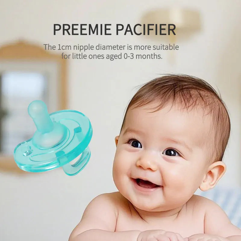 0-3 month Baby Pacifier Small Nipple Head 100% BPA Free Liquid Silicone Pacifiers Soother Soothe baby to sleep