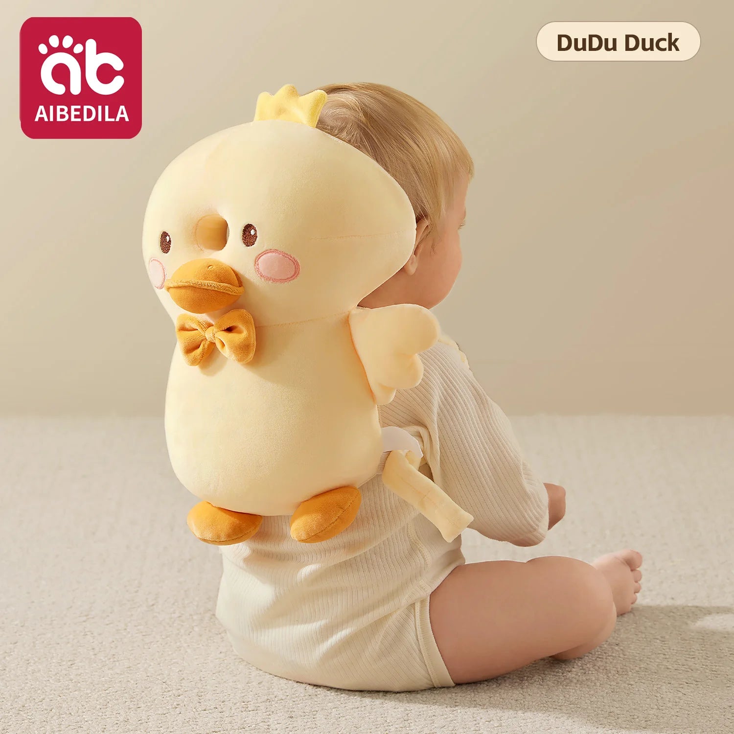AIBEDILA 3-Sided Anti-Fall Safety Pad Cute Animal Baby Head Back Protector Pillow for Crawling Walking Toddlers 0-3T Gifts