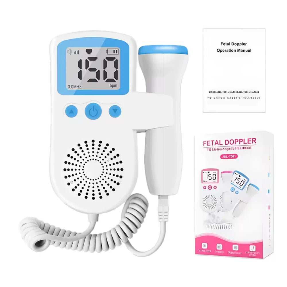 Baby Doppler Fetal 3MHz Baby Heart Rate Detector Pregnancy Stethoscope Heartbeat Monitor For Pregnant Women Baby Newborn Items