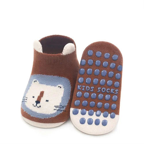 Lawadka Newborn Baby Socks Anti Slip Cotton Cartoon Toddler Floor Short Socks For Girls Boys Casual Infant's Home Sock Autumn
