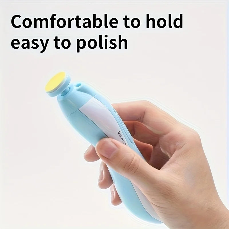 7-in-1 Baby Nail Trimmer with Portable Case, Safe Nail Clipper Set with 5 Extra Grinding Heads, Newborn Nail Polishing Tool Set
