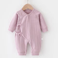 Newborn Onesie Cotton Solid Color Spring Autumn Winter Unisex Long Sleeve Baby Boy Girl Rompers 0-3 Months Hospital Clothes