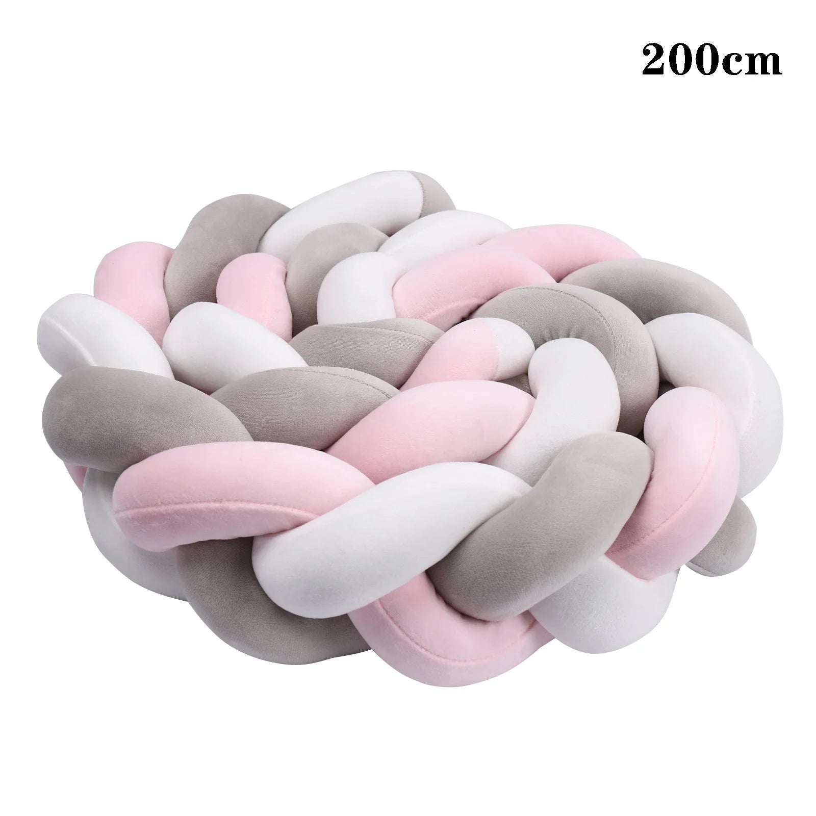 2M/3M Baby Bed Bumper Braided Crib Anti-collision Bed Surround Newborns Bumper Circumference Protector