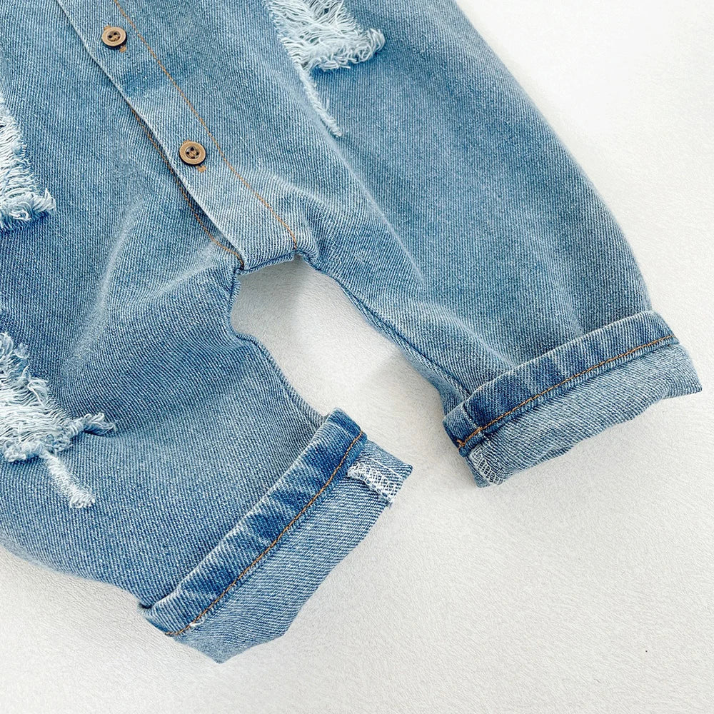 Ircomll New Autumn Infant Denim Climbing Clothing Romper Lapel shirt Baby Boy Clothes Baby Jumpsuit Girl Newborn Overalls Onesie
