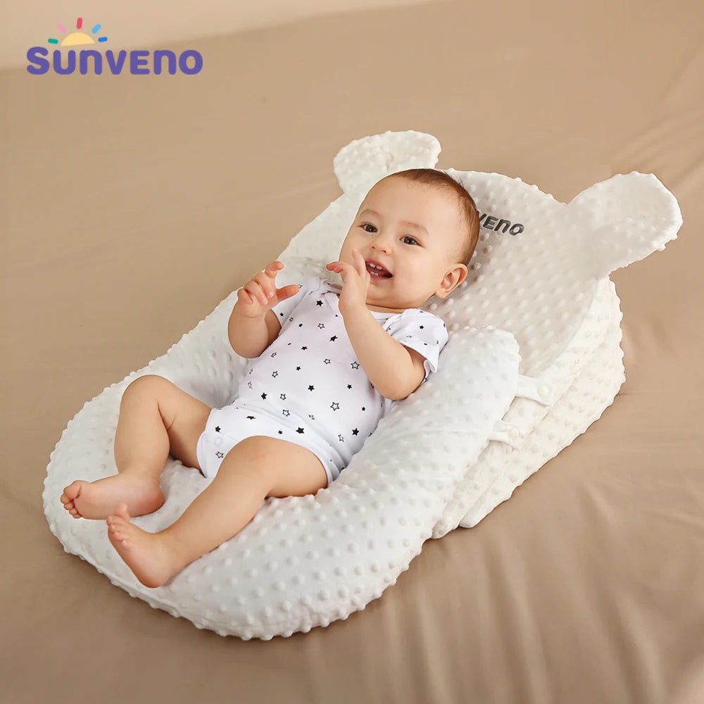 Sunveno Original Newborn Portable Slope Pad Baby Feeding Pillow Infant Anti Spitting Slope Pad help relieve baby's overflowing