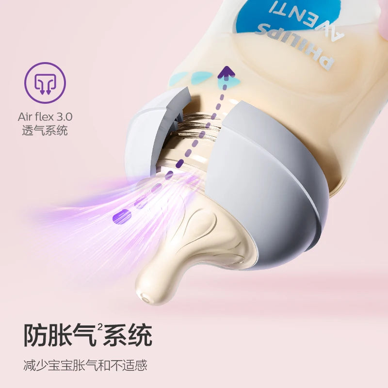 PHILIPS AVENT Newborn baby Large caliber food grade PPSU material Feeding bottle Anti-Colic 0-3 years old baby NO BPA