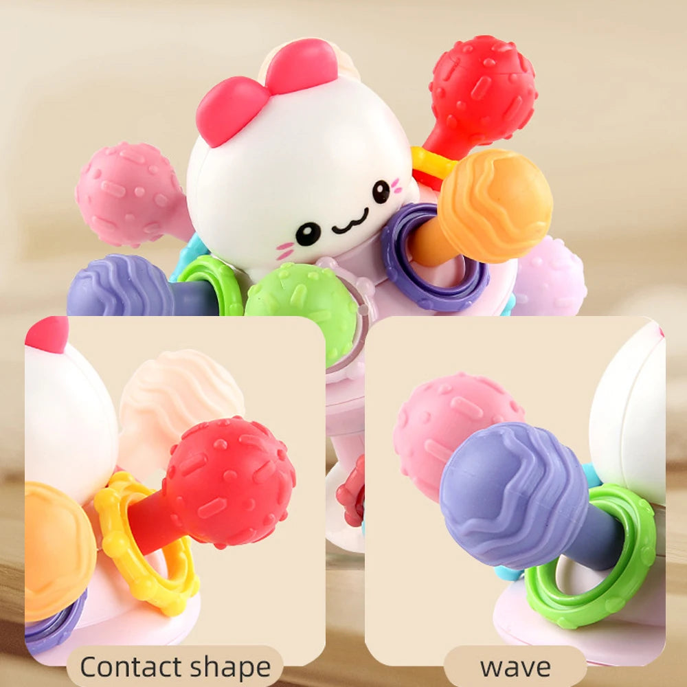 Manhattan Atomic Ball Silicone Baby Teether Soft Rubber Grasping Toy Early Education Baby Grasping Training Developmental Toy