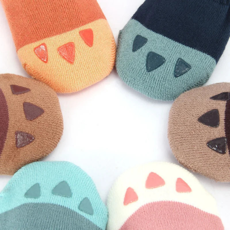 6 pairs/lot Baby Socks Spring and Autumn Pure Cotton Non-Slip Floor Boat Socks Children's Indoor Walking Socks