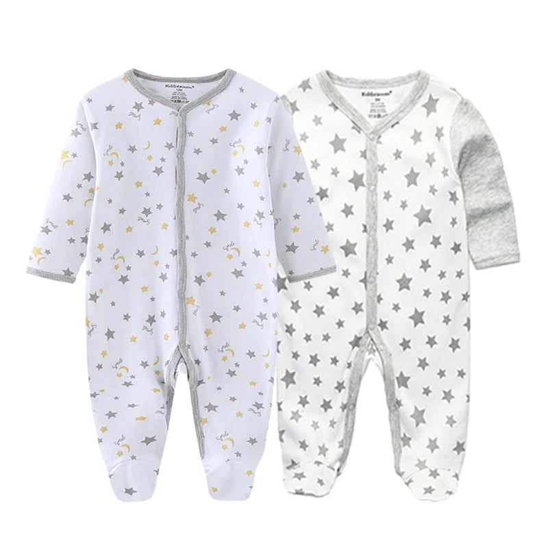 2 Pcs/Lot Baby Rompers Newborn Boy Girl Long Sleeves Clothing Set Spring Autumn Infant Onesies Clothes Christmas Valentine's Day