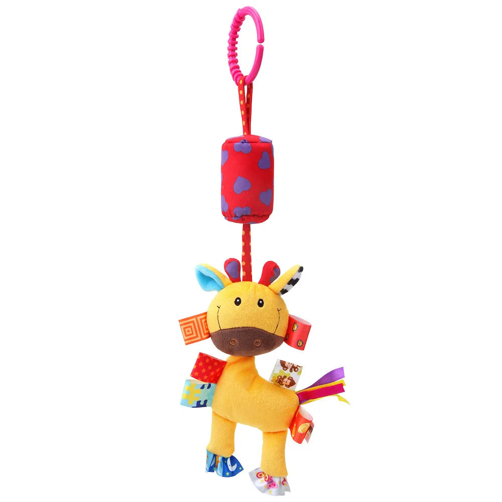 Baby Rattles Hanging Toys for Car Seat Crib Stroller Gym Montessori Sensory Plush Toys for Baby 0-12 Months with Teether Newborn