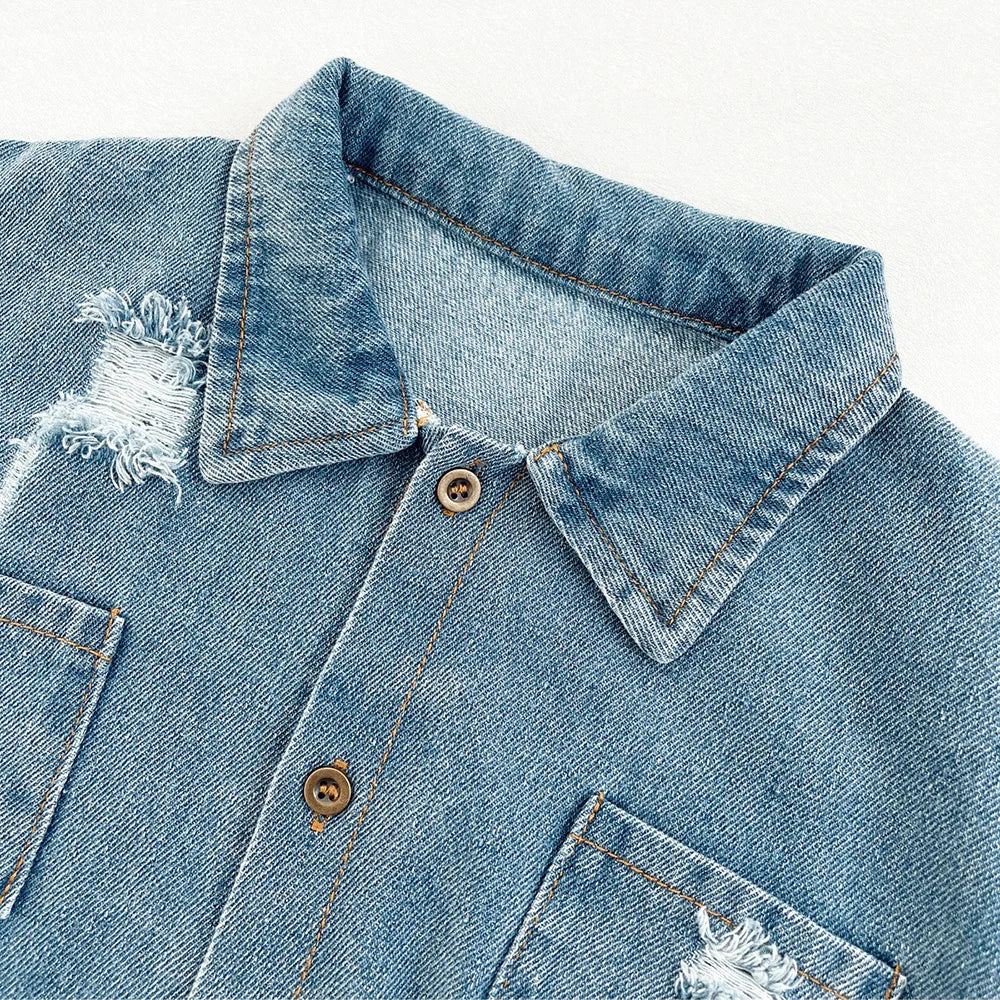 Ircomll New Autumn Infant Denim Climbing Clothing Romper Lapel shirt Baby Boy Clothes Baby Jumpsuit Girl Newborn Overalls Onesie