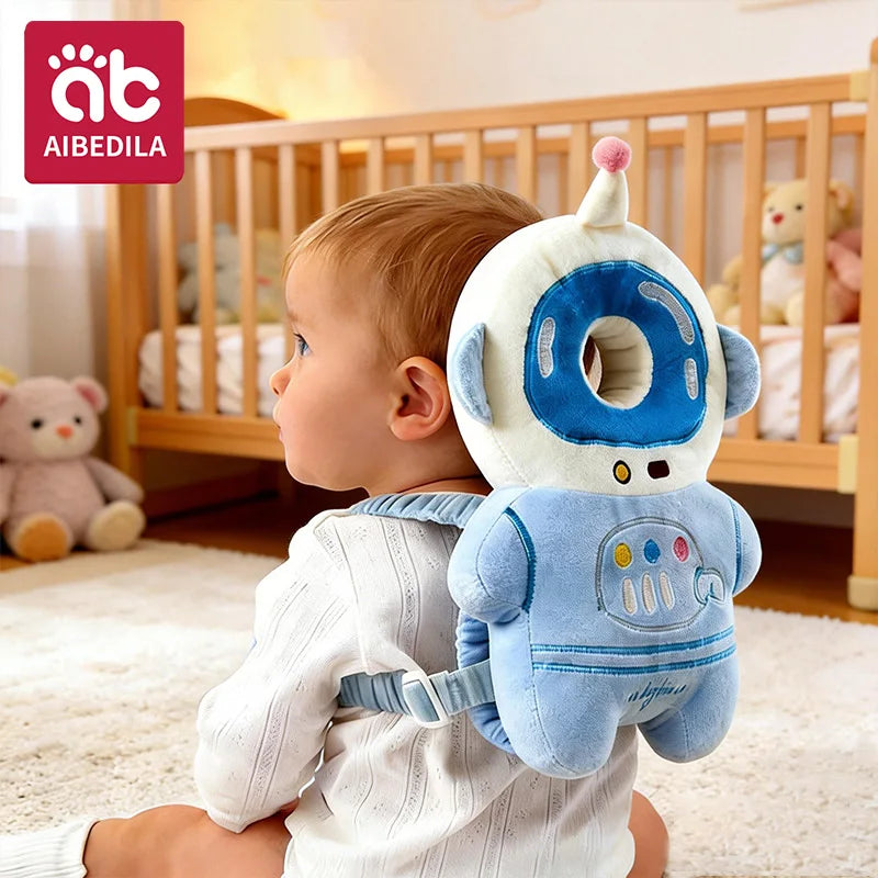 AIBEDILA Cartoon Astronaut Baby Anti-Fall Pad Head Back Protector Pillow for Newborn Infant Toddler Safety Protection Cushion