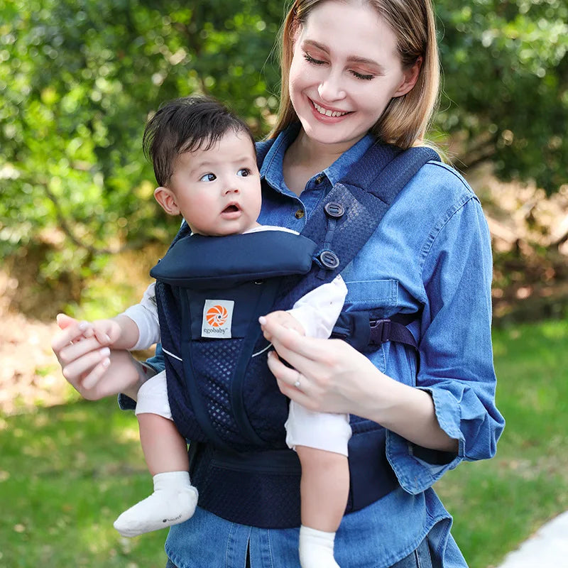 Baby Carrier Cotton Ergonomic Backpacks Holder Shoulder Waist Belt Sling Toddler Outdoor Holding Front and Back Universal