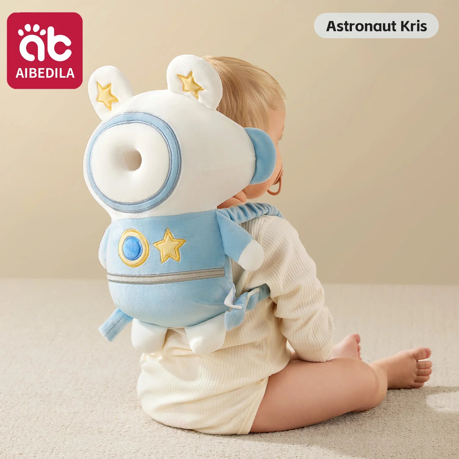 AIBEDILA 3-Sided Anti-Fall Safety Pad Cute Animal Baby Head Back Protector Pillow for Crawling Walking Toddlers 0-3T Gifts