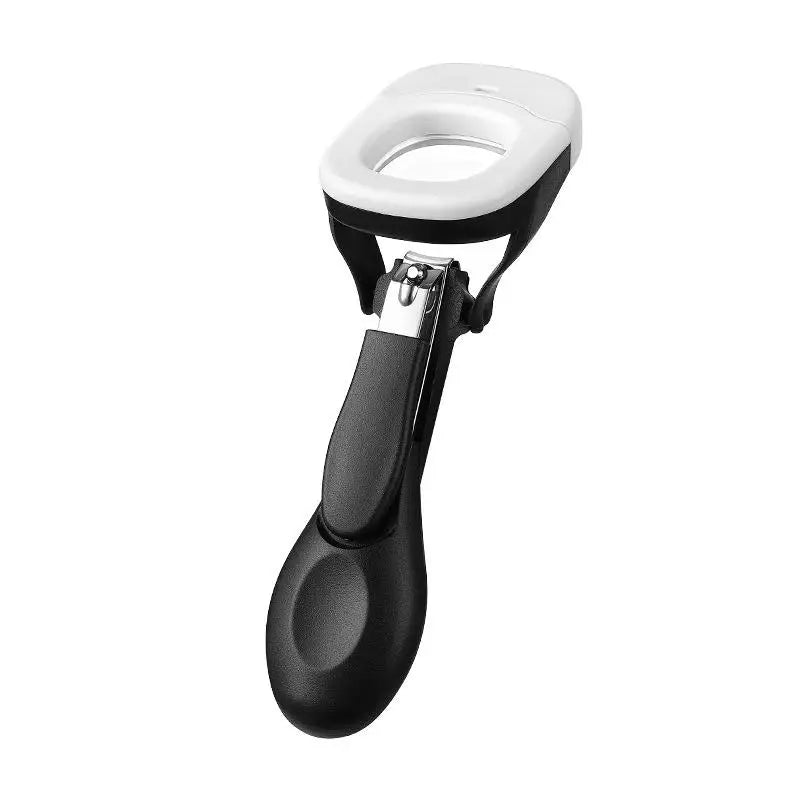 HUA Baby Elderly Nail Clippers With LED Light/Magnifying Glass Splashproof Nail Trimmer Fingernails Toenails Nail Scissors Care