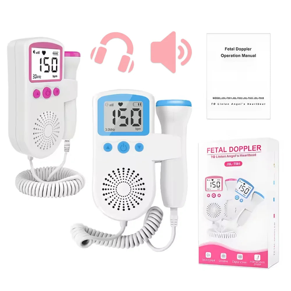 Baby Doppler Fetal 3MHz Baby Heart Rate Detector Pregnancy Stethoscope Heartbeat Monitor For Pregnant Women Baby Newborn Items