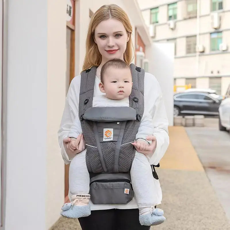 Baby Carrier Cotton Ergonomic Backpacks Holder Shoulder Waist Belt Sling Toddler Outdoor Holding Front and Back Universal