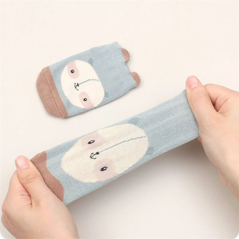 Lawadka Newborn Baby Socks Anti Slip Cotton Cartoon Toddler Floor Short Socks For Girls Boys Casual Infant's Home Sock Autumn