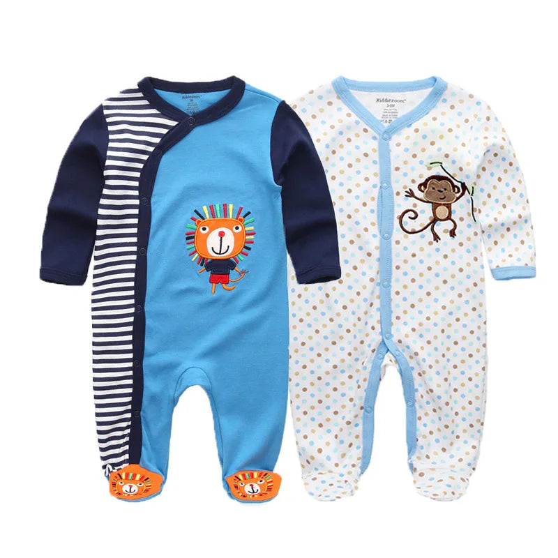 2 Pcs/Lot Baby Rompers Newborn Boy Girl Long Sleeves Clothing Set Spring Autumn Infant Onesies Clothes Christmas Valentine's Day