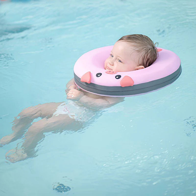 Non-Inflatable Baby Swimming Neck Float Newborn Swim Floating Neck Ring Swim Trainer for Bathtub Toys Swimming Pool Accessories