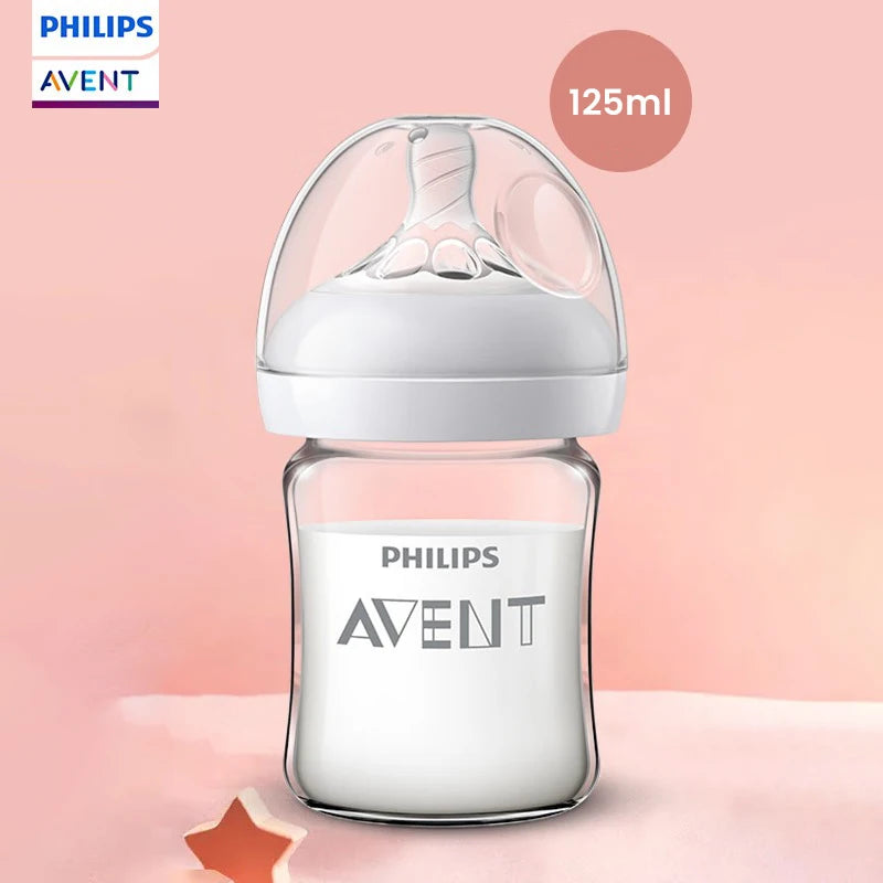 AVENT Baby Bottle 125ml/160ml Newborn Glass Bottle Large Diameter Wear Resistant Corrosion Resistant High Temperature Resistant