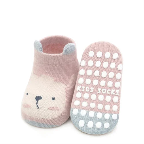 Lawadka Newborn Baby Socks Anti Slip Cotton Cartoon Toddler Floor Short Socks For Girls Boys Casual Infant's Home Sock Autumn
