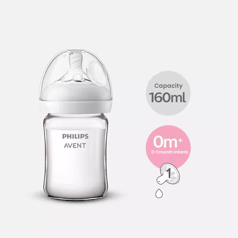 Avent Newborn Baby Bottle SCF678 125ml/160ml Baby Glass Bottles Newborn Feeding Supplies BPA Free Wide Caliber