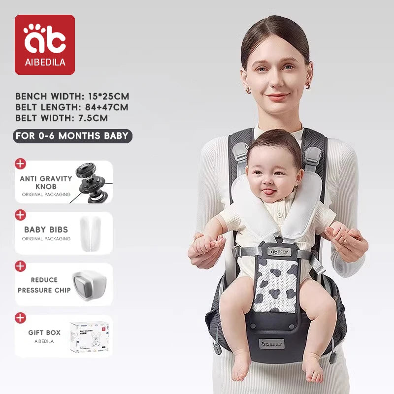 AIBEDILA Ergonomic Baby Carrier Kangaroo Sling Infant Wrap 0-6 Months Back Front Facing Backpack Style Newborn Bag
